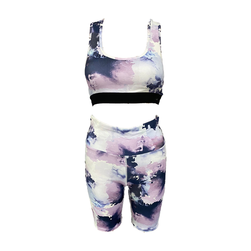 custom print new yoga tops and shorts