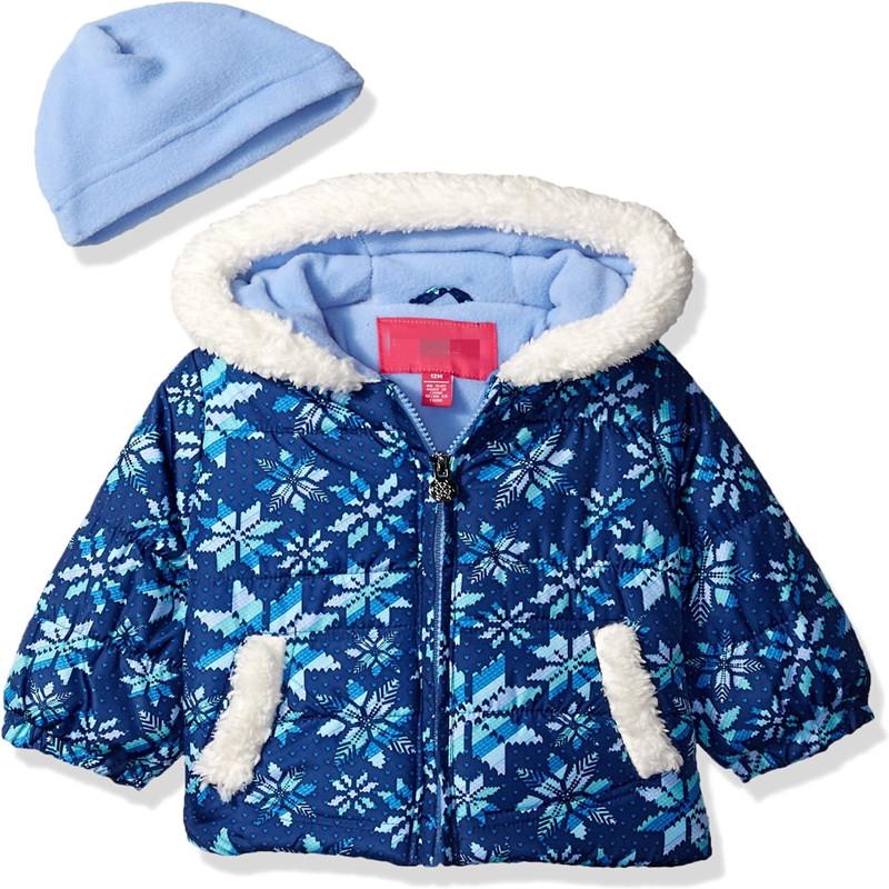 Dicke Fleece-Winterkinder für Babys, warme Oberbekleidung, niedliche Pufferjacke mit Kapuze

