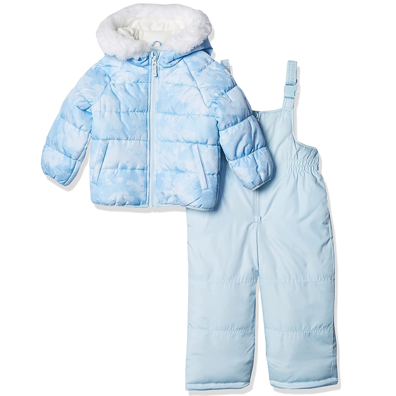  Girls Ski Jacket and Snowbib Snowsuit Outfit Set 