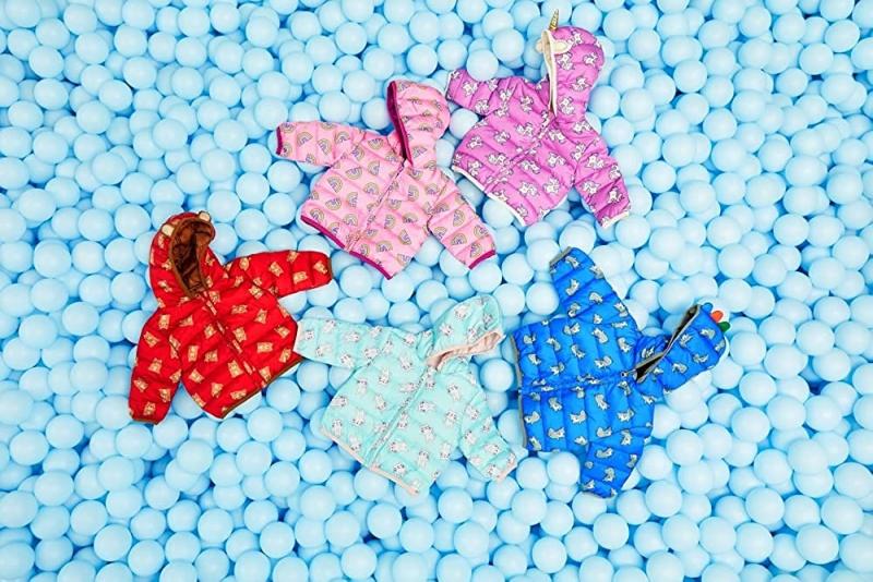Wasserdichte, isolierte Daunenjacke für Babys mit charakteristischer Kapuze für Säuglinge∕Kleinkinder
