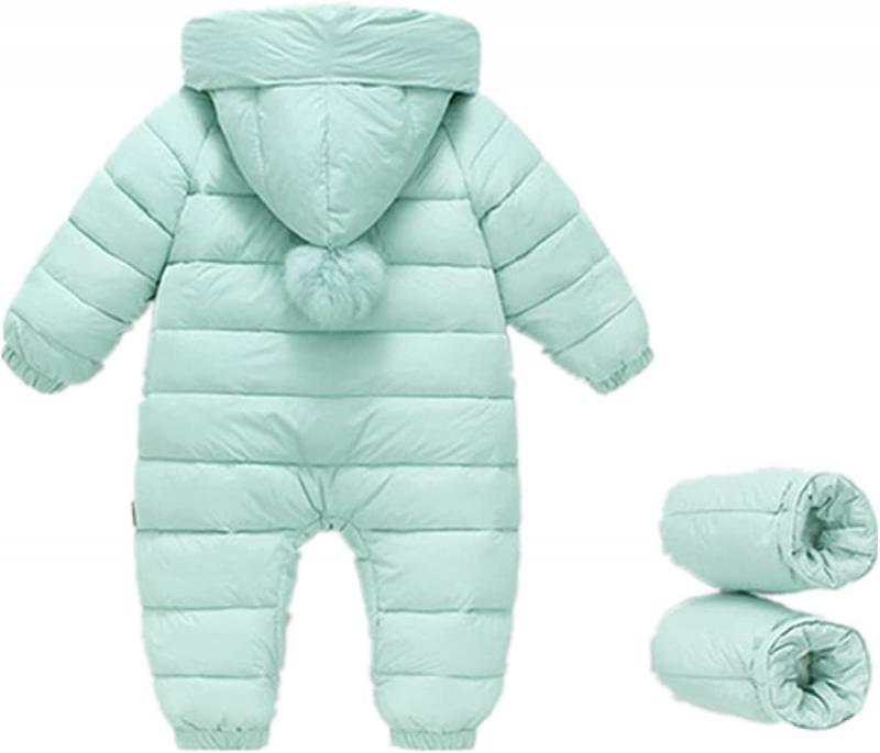 Baby Entzückender Schneeabnutzungs-Hoodie-Overall-Winter-Schneeanzug mit doppeltem Reißverschluss
