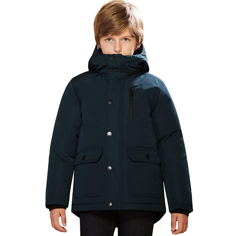  Boys Coats Kids Winter Jacket Warm Thick Heavyweight Tough Long Windproof Padding Insulated Coat 