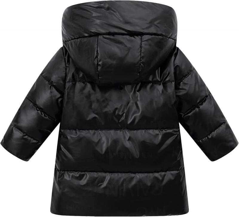 Glänzende Winterjacke für Kinder mit abnehmbarer Kapuze Magic Sticky Insulated Parka Coat
