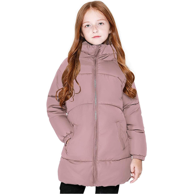  Winter Girls Coats Heavyweight Mediun Length Warm Jackets Down-like Coat 