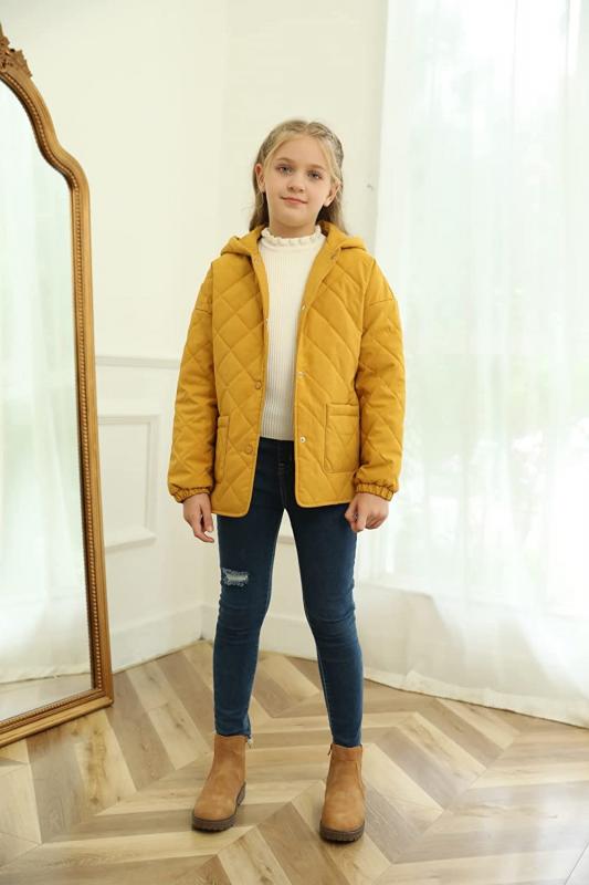 Girls Hooded Quilted Padding Jacket