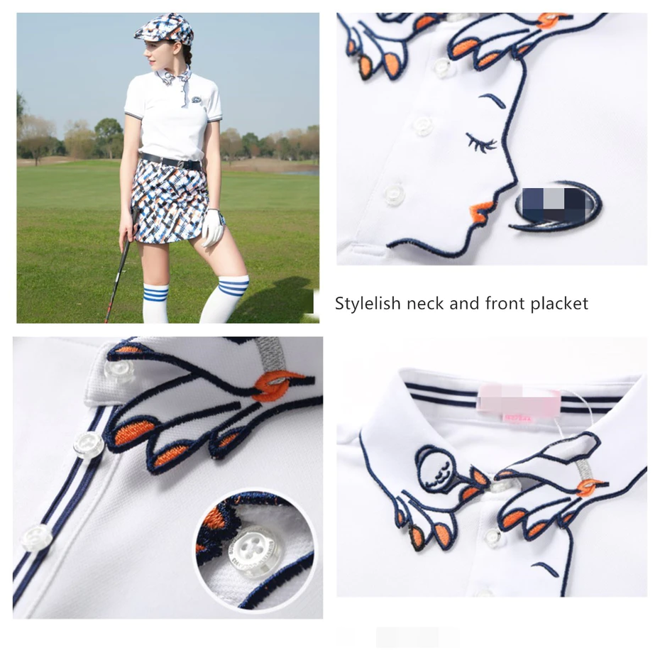 Neues stilvolles Design von Frauen Golf Polo T-Shirt